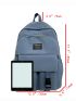 Release Buckle Decor Functional Backpack