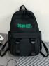 Letter Graphic Functional Backpack