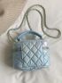 Mini Quilted Detail Chain Bucket Bag