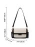 Mini Two Tone Flap Square Bag