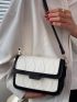 Mini Two Tone Flap Square Bag