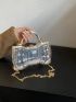 Mini Clear Bow Design Chain Novelty Bag