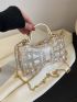 Mini Clear Bow Design Chain Novelty Bag