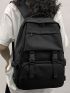 Release Buckle Decor Functional Backpack