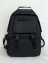 Release Buckle Decor Functional Backpack