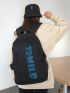 Letter Graphic Functional Backpack