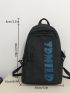 Letter Graphic Functional Backpack