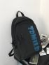 Letter Graphic Functional Backpack