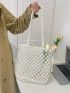 Tassel Decor Crochet Bag