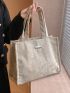 Metal Decor Shopper Bag