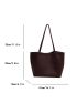 Litchi Embossed Shoulder Tote Bag With Inner Pouch