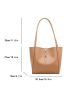 Minimalist Shoulder Tote Bag With Inner Pouch