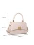 Crocodile Embossed Heart Decor Flap Square Bag