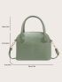 Crocodile Embossed Dome Bag Mini Green For Daily Working