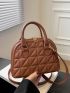 Quilted Double Handle Dome Bag