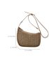 Contrast Binding Straw Bag