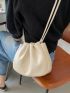 Drawstring Detail Bucket Bag