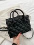 Mini Quilted Double Handle Square Bag