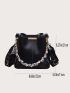 Chain & Twilly Scarf Decor Bucket Bag