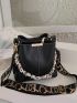 Chain & Twilly Scarf Decor Bucket Bag