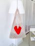 Heart Graphic Crochet Bag