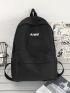 Men Letter Graphic Functional Backpack