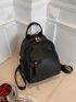 Mini Litchi Embossed Functional Backpack