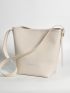 2pcs Litchi Embossed Bucket Bag Set