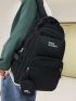 Men Letter Graphic Laptop Backpack With Coin Purse