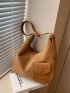 Flap Pocket Front Hobo Bag