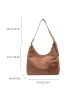 Flap Pocket Front Hobo Bag