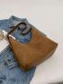 Flap Pocket Front Hobo Bag