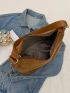 Flap Pocket Front Hobo Bag