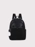 Pom Pom Decor Classic Backpack