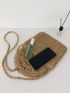 Tassel Decor Straw Bag