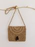 Tassel Decor Straw Bag