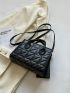 Mini Quilted Double Handle Square Bag With Coin Purse