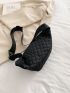 Quilted Chain Decor Fanny Pack