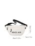 Letter Graphic Large Capacity Waist Bag