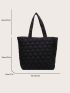 Quilted Detail Shoulder Tote Bag