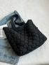 Quilted Detail Shoulder Tote Bag