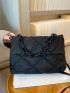 Quilted Flap Chain Square Bag