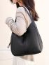 Minimalist Patch Decor Shoulder Bag