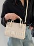 Minimalist Embossed Square Bag