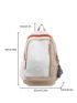 Letter Graphic Functional Backpack With Bag Charm