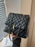 Quilted Flap Chain Square Bag