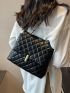 Quilted Flap Chain Square Bag