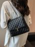 Quilted Flap Chain Square Bag