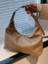 Litchi Embossed Hobo Bag