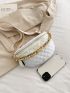 Quilted Pattern Chain Decor Fanny Pack